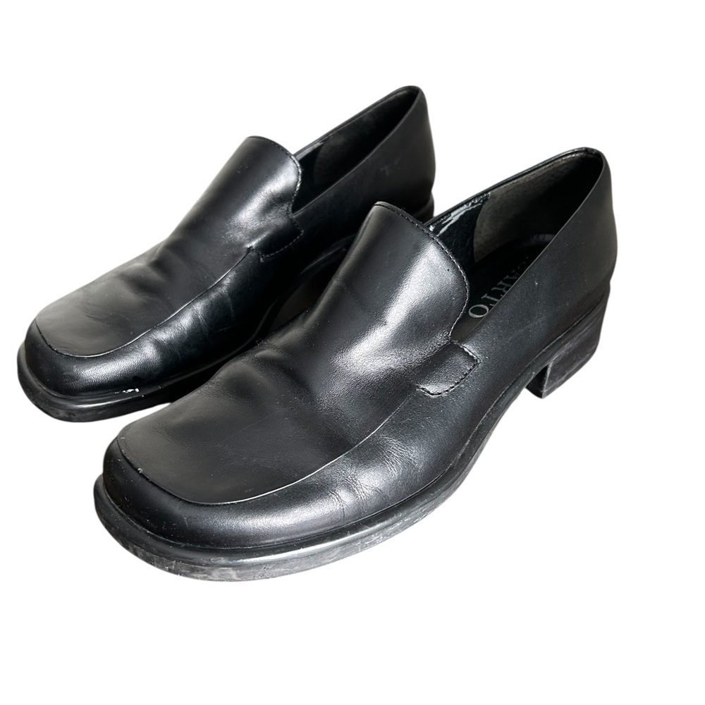 Franco Sarto Black Leather Women's Slip-On Loafers Size 8 - Picture 7 of 11